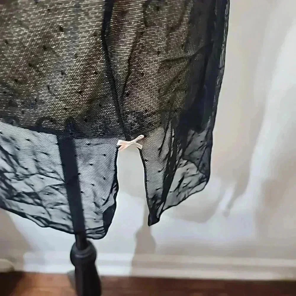 Black Baby Doll Teddy lingerie. Size Xl - Picture 4 of 5